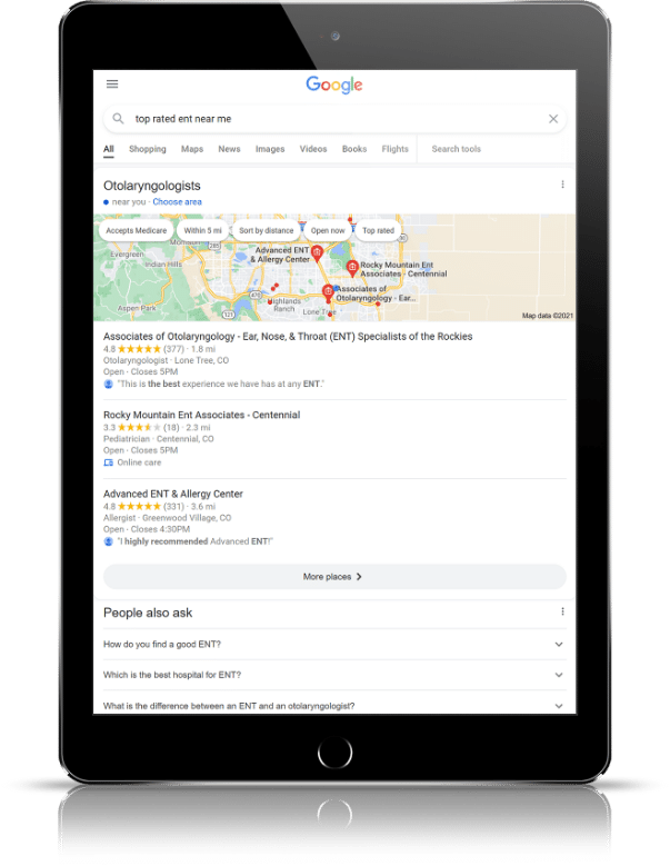 SEO Tablet Mockup | Search Engine Optimization Services | OMNI Premier Marketing