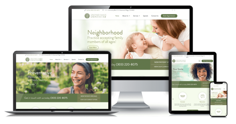 Responsive Healthcare Website Design on Mobile and Desktop