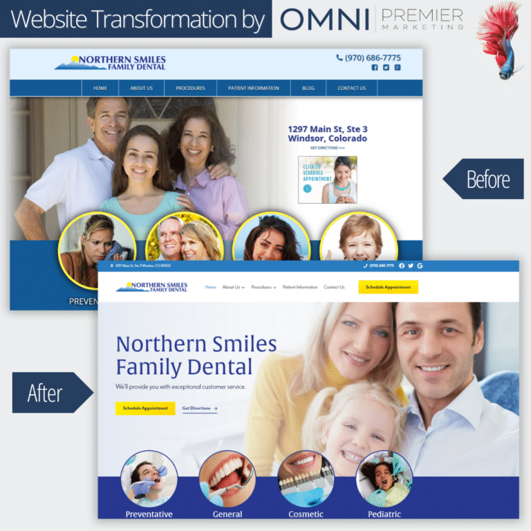 A Smile-Worthy Transformation: How Omni Premier Marketing Revamped Northern Smiles Family Dental’s Website