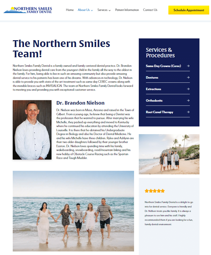 A Smile-Worthy Transformation: How Omni Premier Marketing Revamped Northern Smiles Family Dental's Website